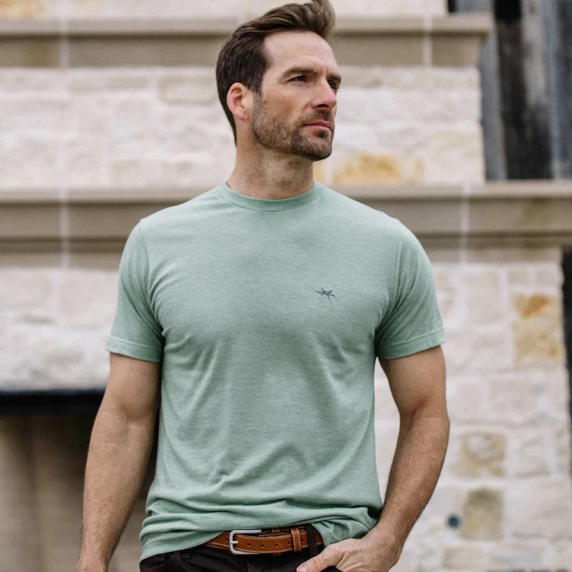Performance Hybrid T-Shirt- Heather Green