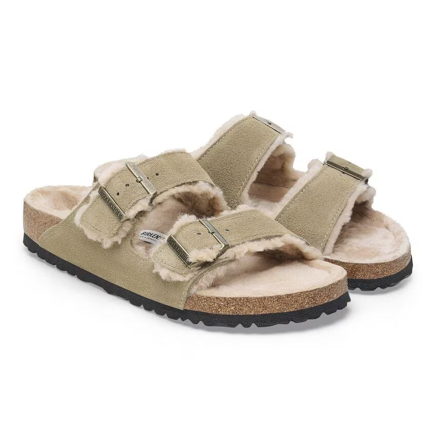 Arizona Shearling Suede Leather - Taupe