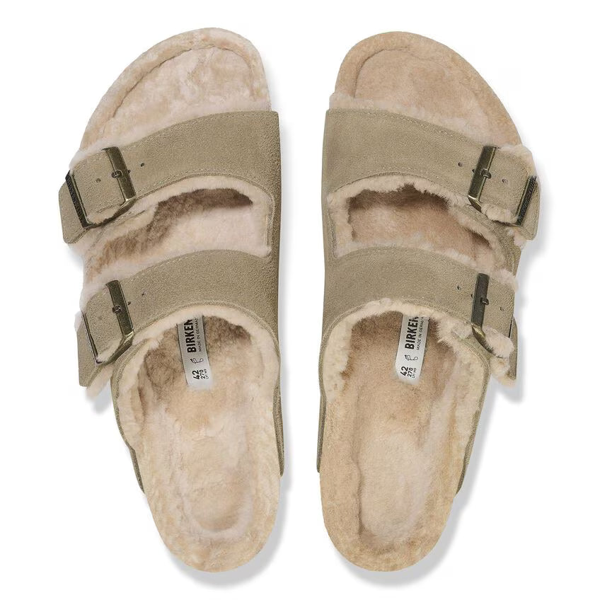 Arizona Shearling Suede Leather - Taupe