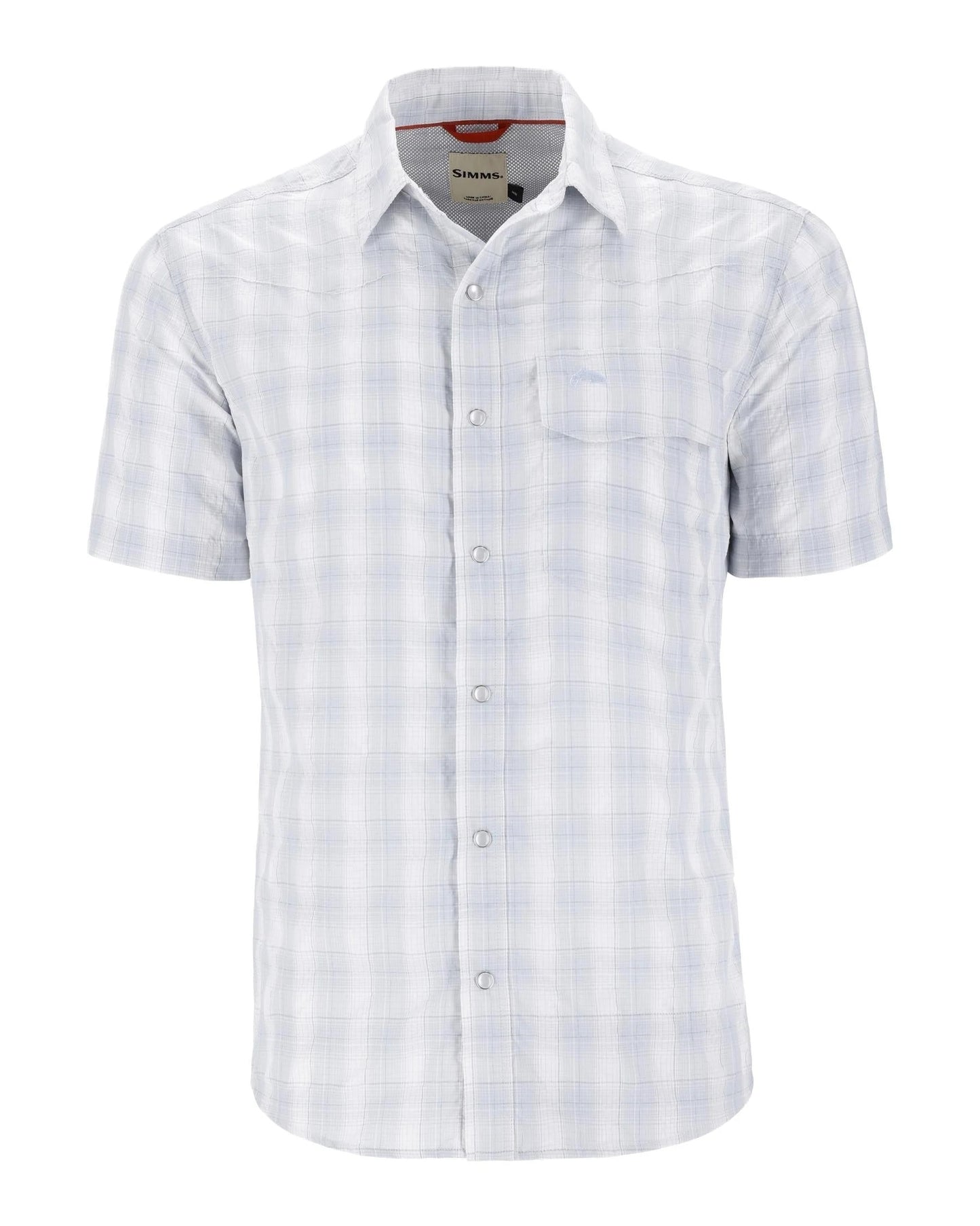 Big Sky Short Sleeve Shirt- White Bimini