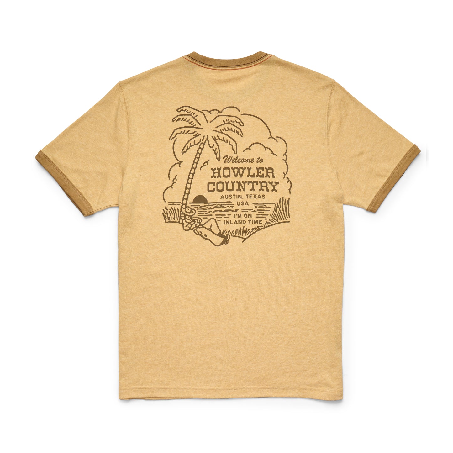 Howler Country Ringer T-Shirt- Honey Heather