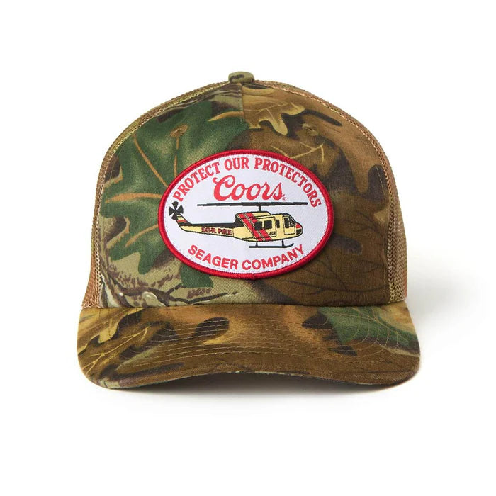 Seager X Coors Banquet Helo Trucker Snapback- Real Camo