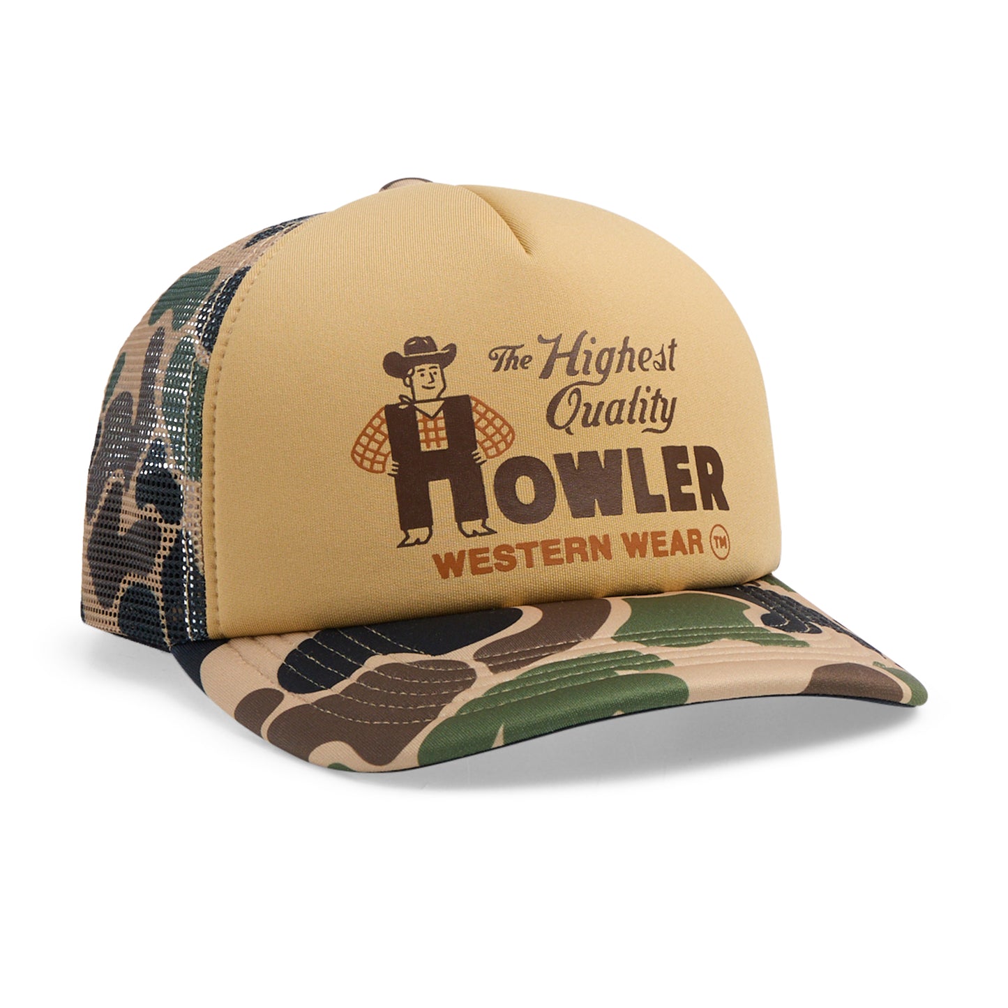Howler Western Wear Foam Dome Snapback- Khaki/Camo