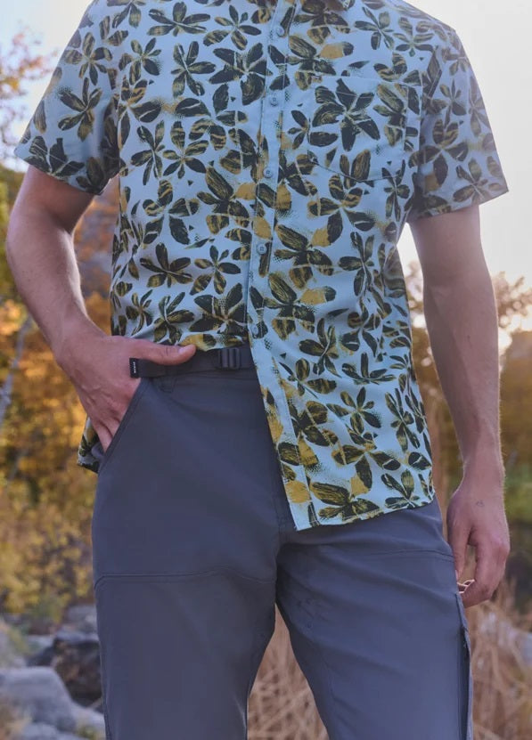 Lost Sol Short Sleeve Shirt- Saltwater/Wildflower