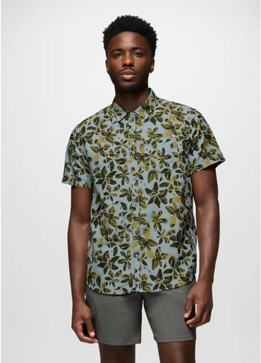 Lost Sol Short Sleeve Shirt- Saltwater/Wildflower