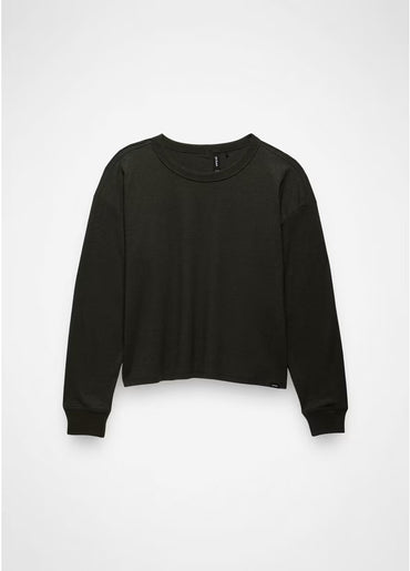 Women's Cozy Up Long Sleeve Crew - Black
