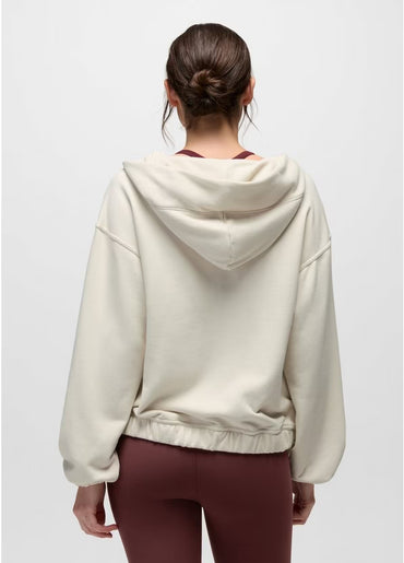 Women's Dream Terry V-Neck Hoodie - Beach Pebble