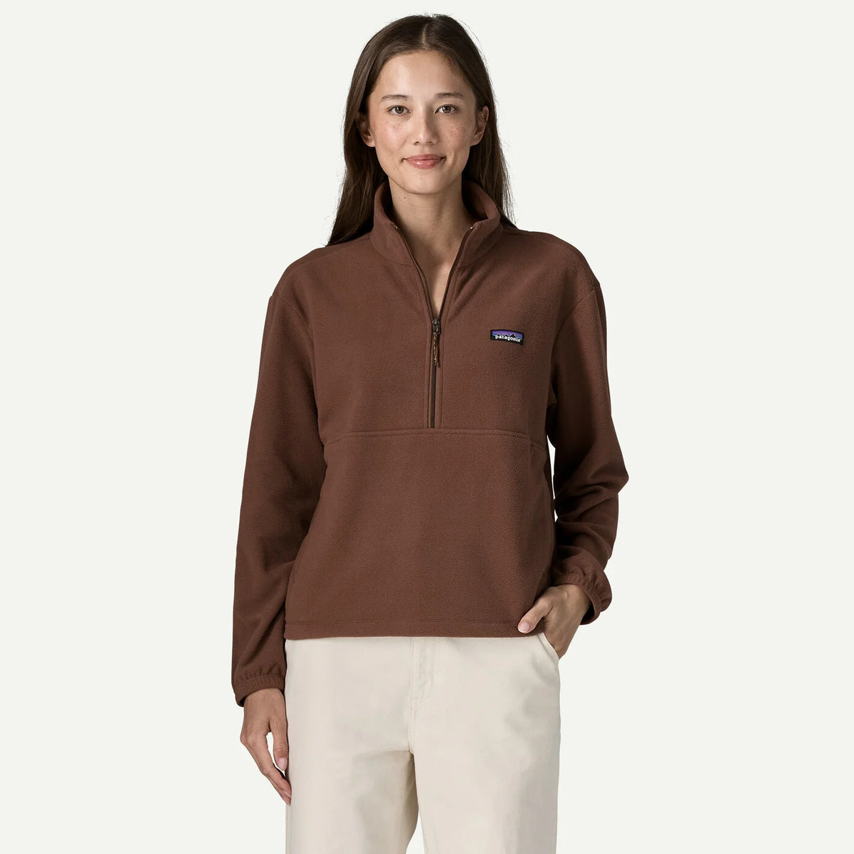 Women's Micro D 1/2 Zip Pullover - Berm Brown