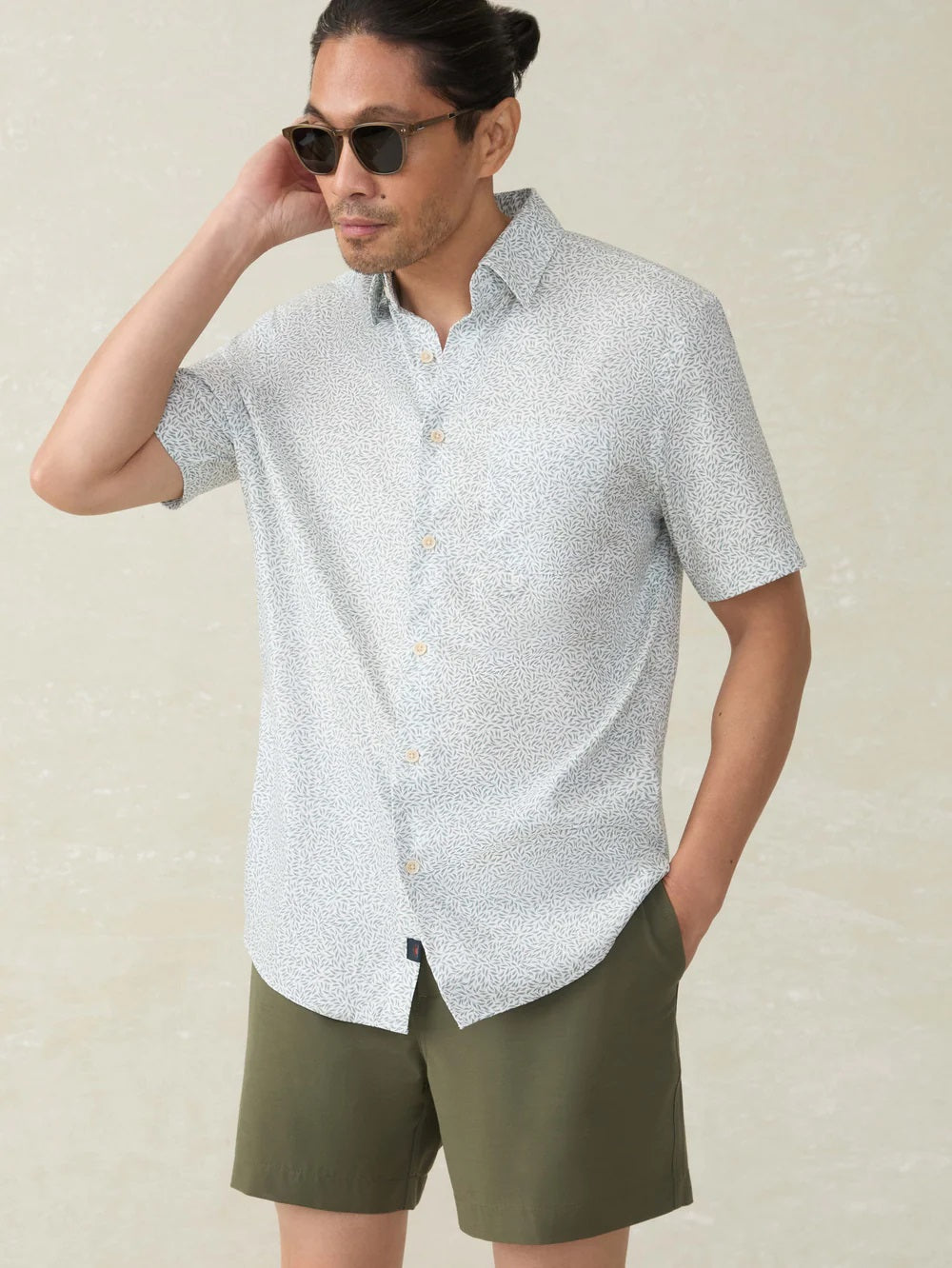 Movement Monterrey Short Sleeve Shirt- Sage Grove Foliage