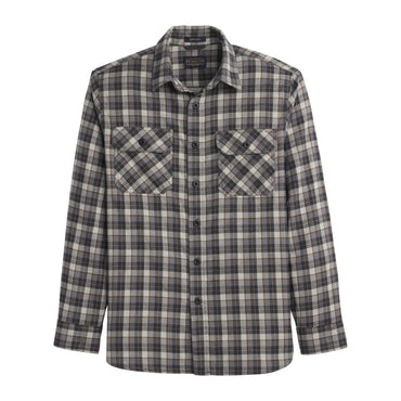 Burnside Flannel Shirt- Grey Multi Plaid