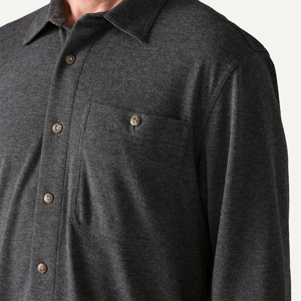 Stretch Fjord Flannel Shirt- Whole Knit/Forge Grey