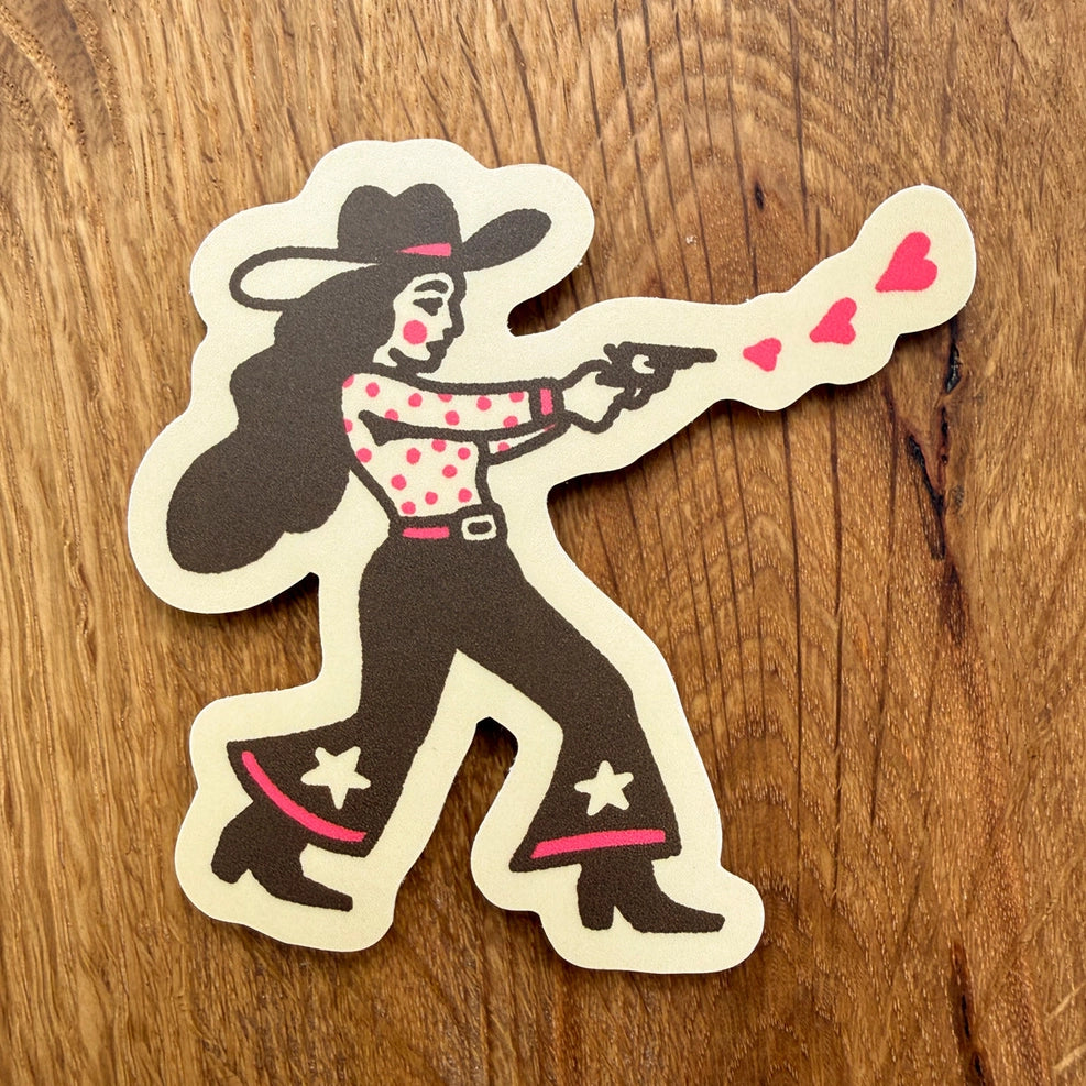 Lovestruck Cowgirl Sticker