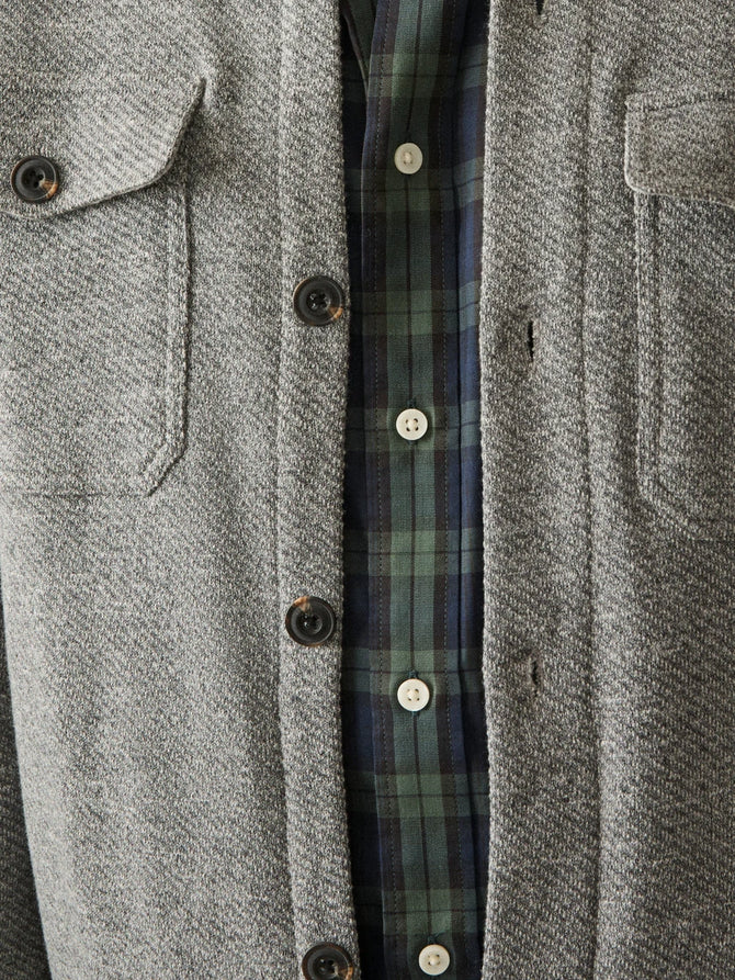 Inlet Knit CPO- Medium Grey Melange