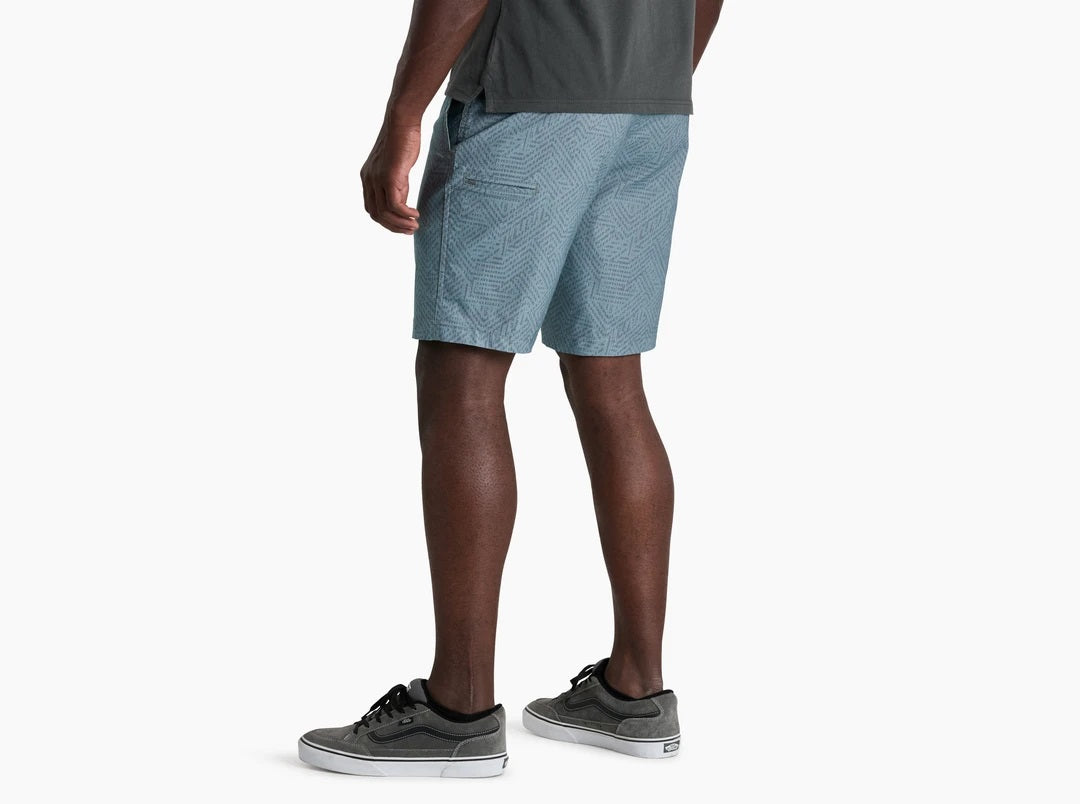 Getaway Shorts- Gunmetal Geo Texture