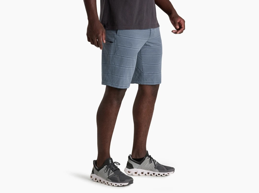 Upriser Short- Charcoal Blue Stripe