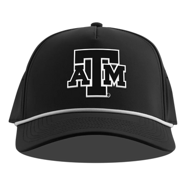 Texas A&M University Curved 5 Panel Rope Hat - Black
