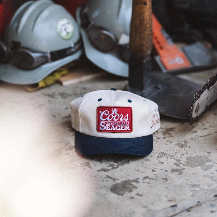 Seager X Coors Banquet POP Snapback- Cream/Navy