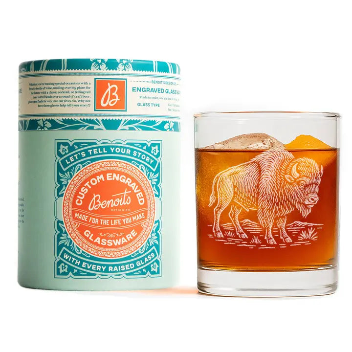 Buffalo Old Fashion 12oz Glass