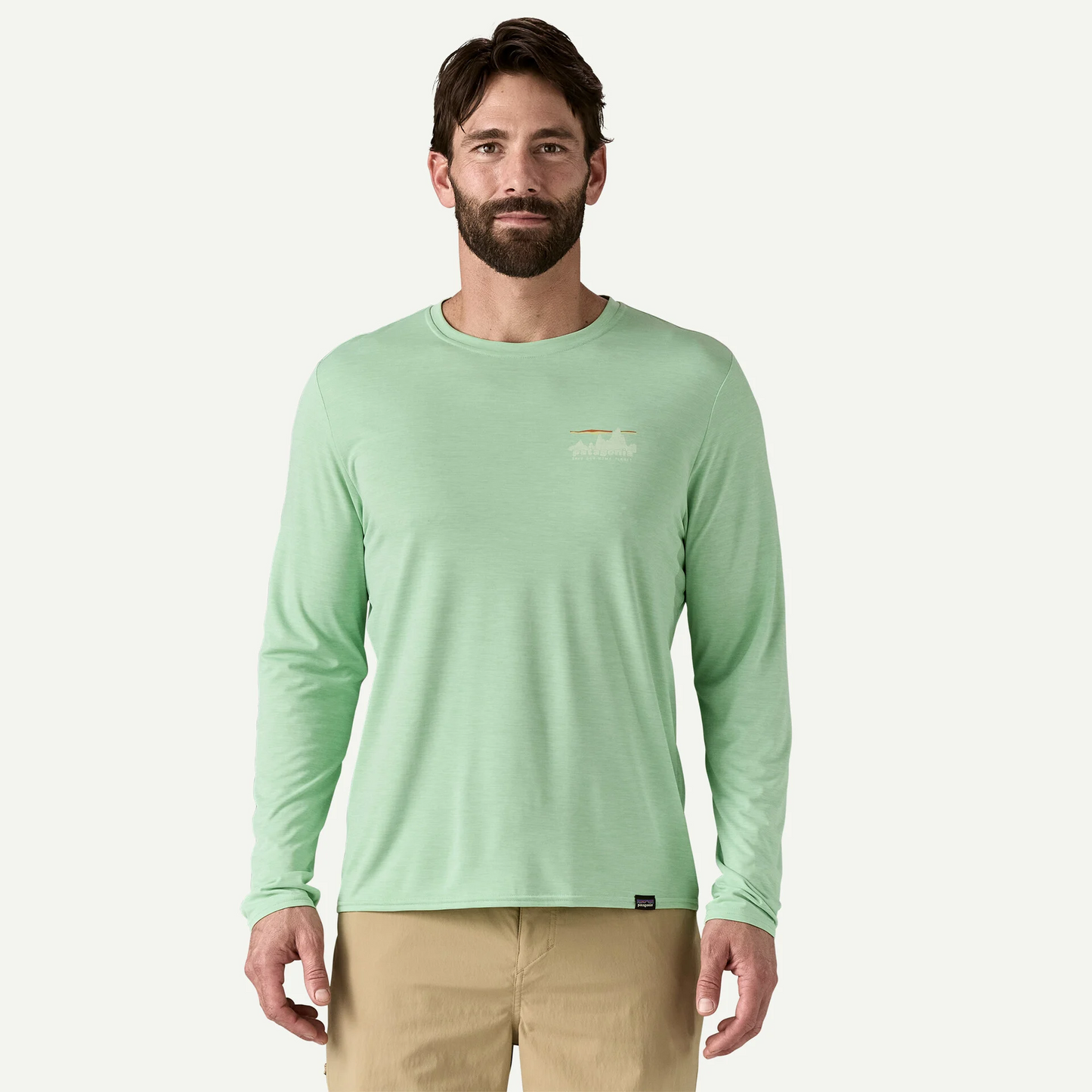 Capilene Cool Daily Long Sleeve Shirt- '73 Skyline/ Rinsed Green X-Dye