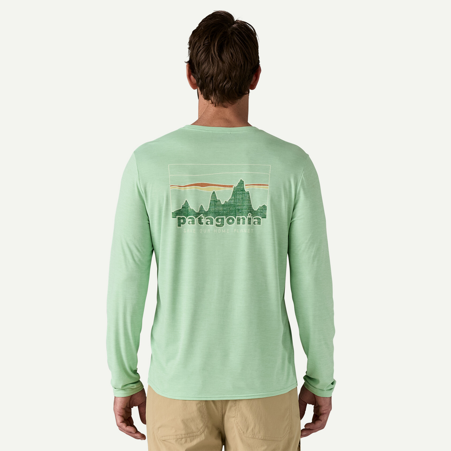 Capilene Cool Daily Long Sleeve Shirt- '73 Skyline/ Rinsed Green X-Dye