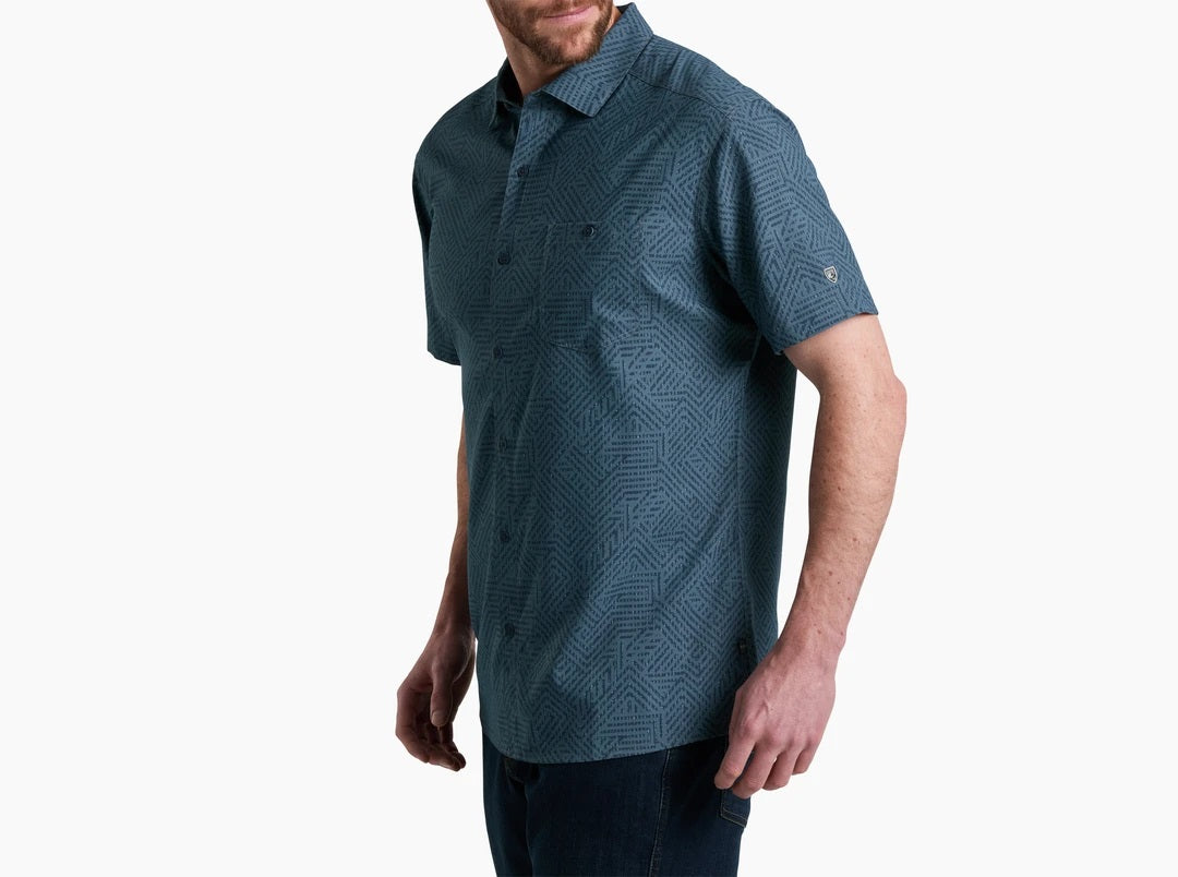 Persuadr Short Sleeve Shirt- Charcoal Blue