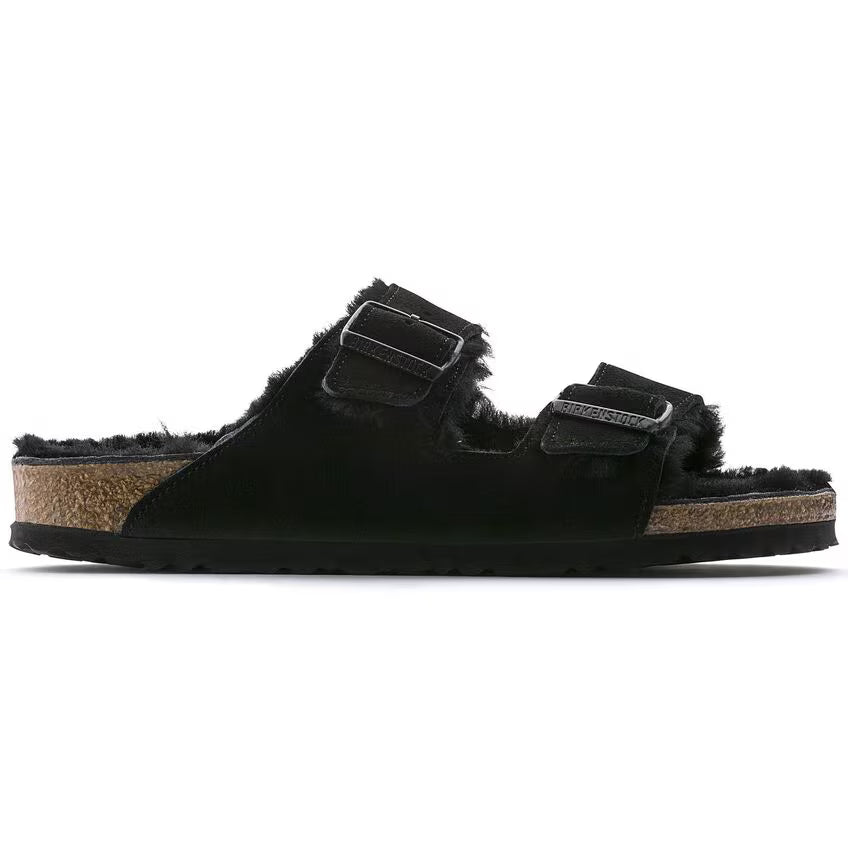 Arizona Shearling Suede Leather - Black