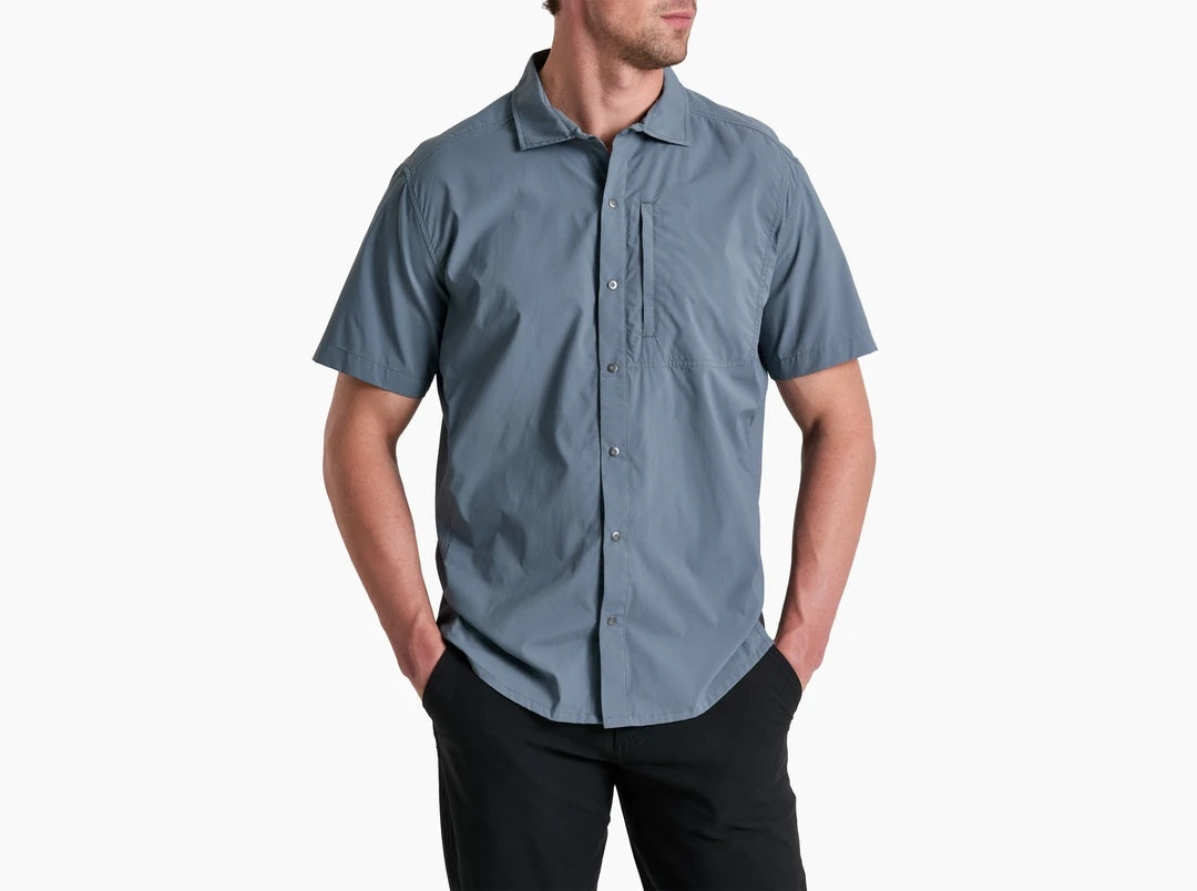 Driftr Short Sleeve Shirt- Charcoal Blue