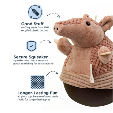 Armadillo Roly Poly Dog Toy