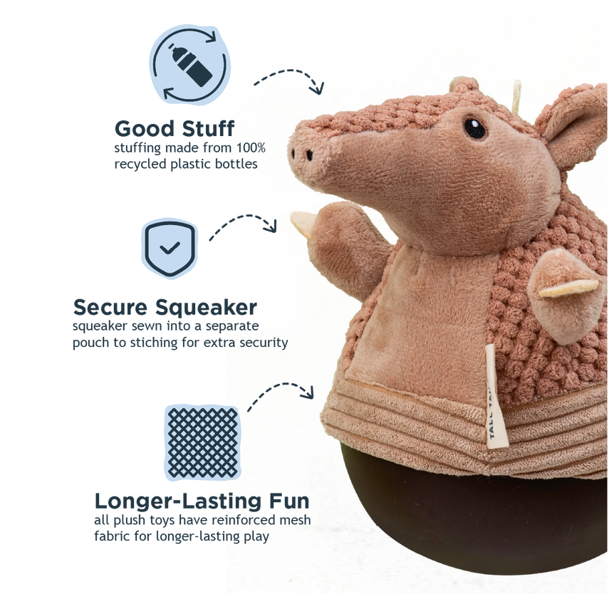 Armadillo Roly Poly Dog Toy