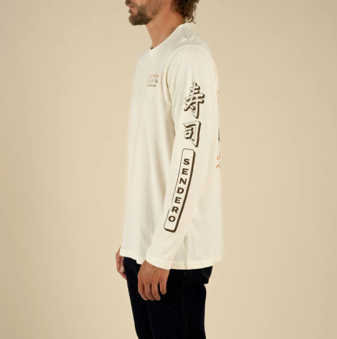 So Far West Long Sleeve T-Shirt- Vintage White
