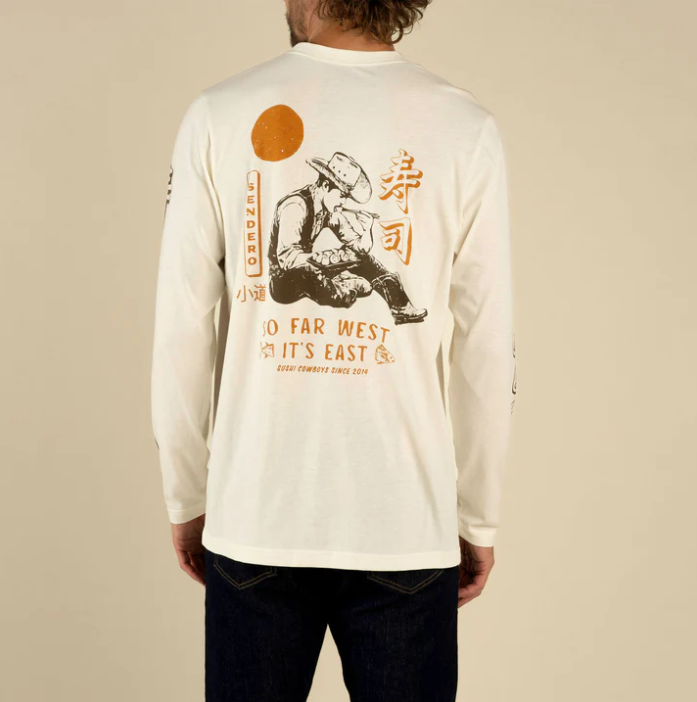 So Far West Long Sleeve T-Shirt- Vintage White