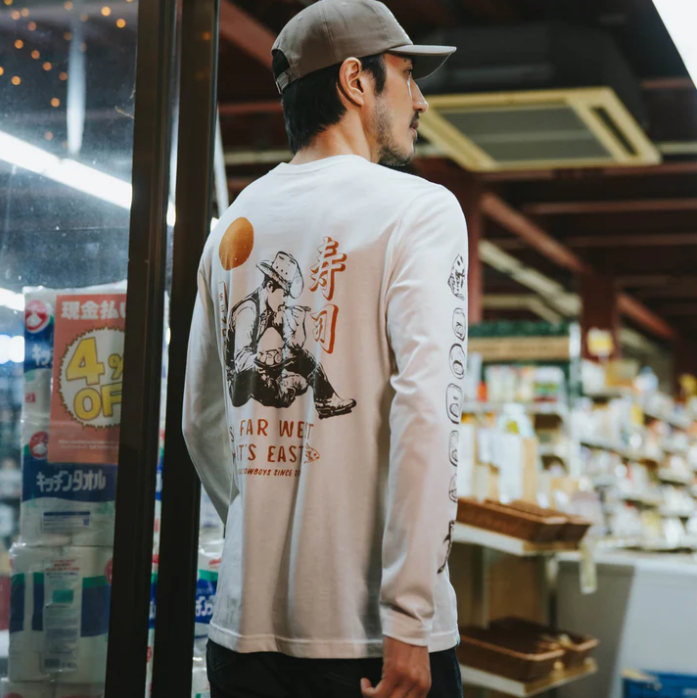 So Far West Long Sleeve T-Shirt- Vintage White