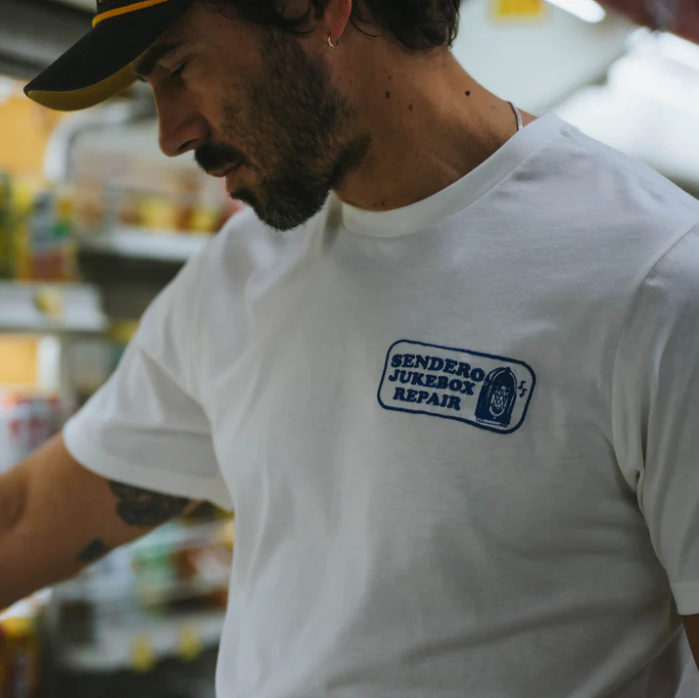 Jukebox Repair T-Shirt- Vintage White