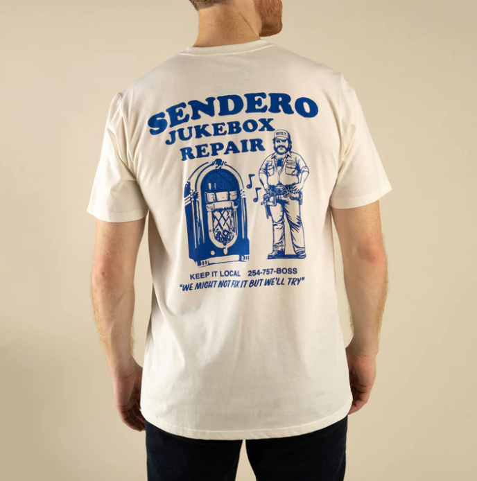Jukebox Repair T-Shirt- Vintage White