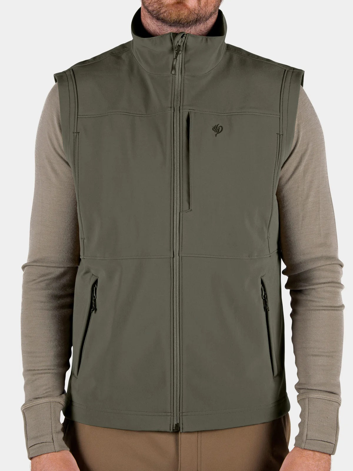 Contact Softshell Vest- Moss