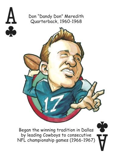 Dallas Footbal Heroes Playing Cards