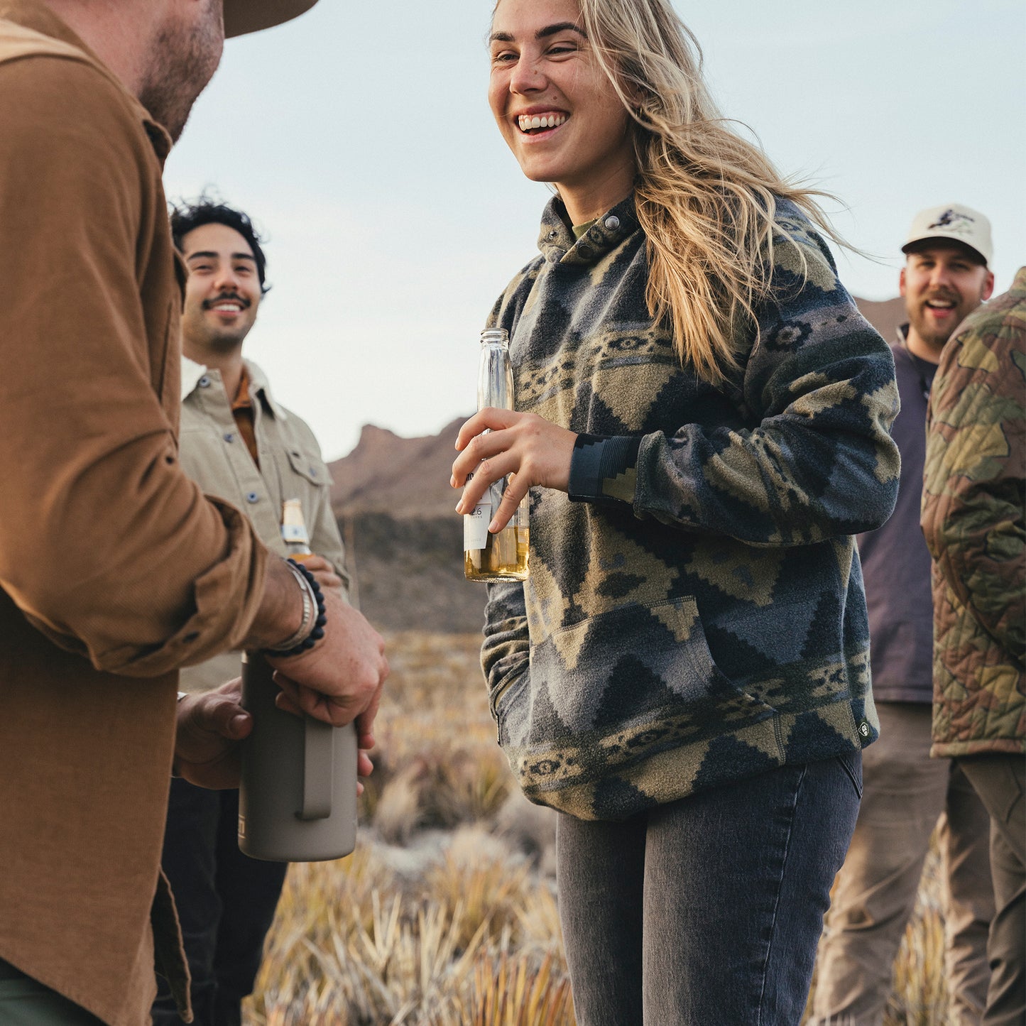 Tajima Hoodie- Mitla Motifs True Black