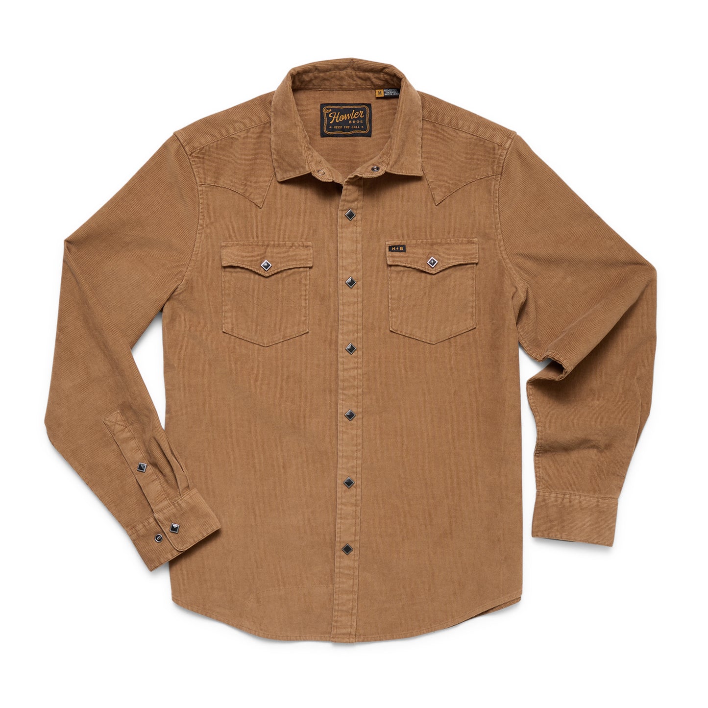 Banning Corduroy Snapshirt- Duck Brown