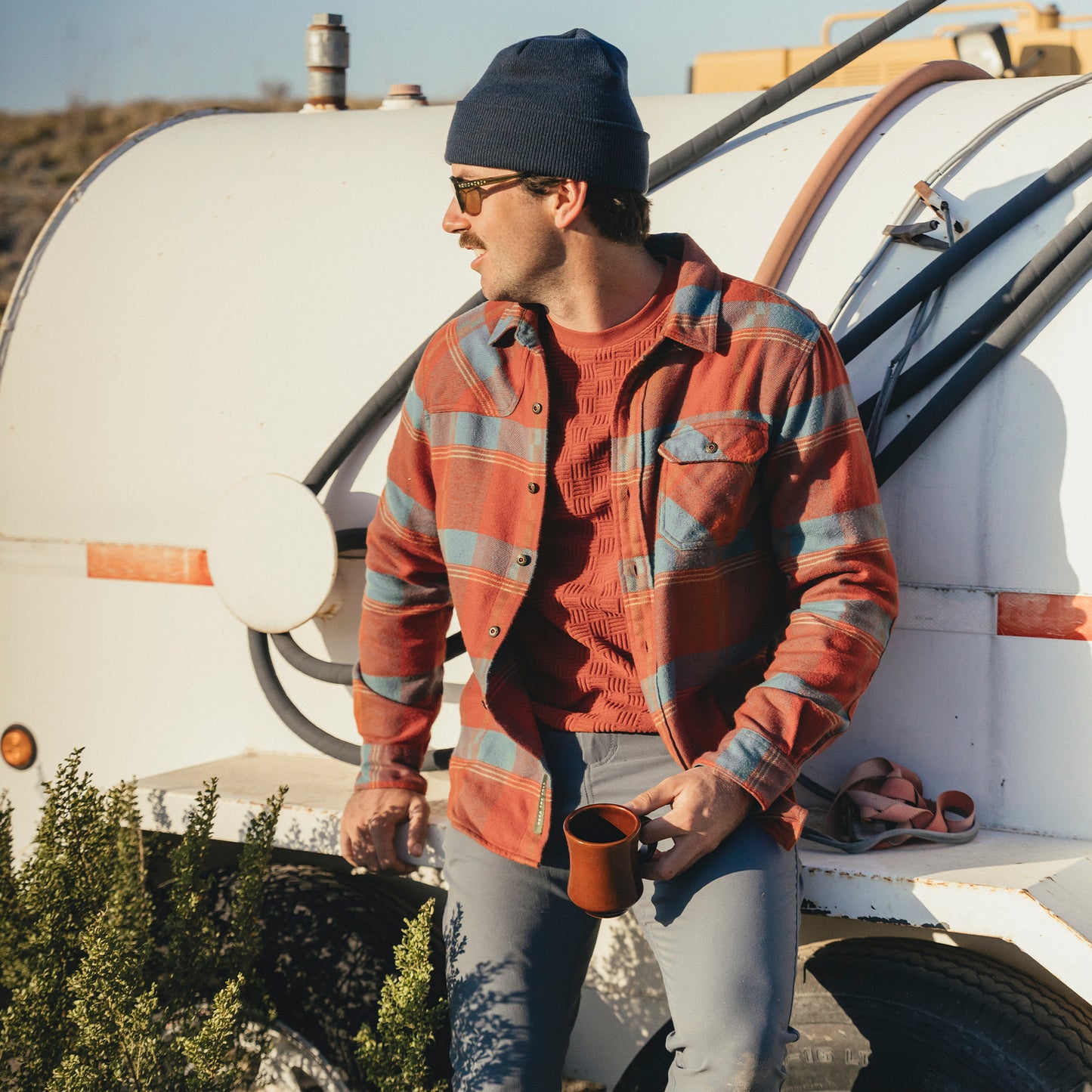 Harker's Flannel- Backdrop Plaid Terracotta