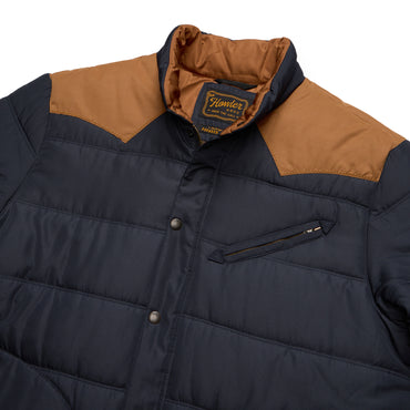 Rounder Quilted Jacket- Dark Blue/Duck Brown