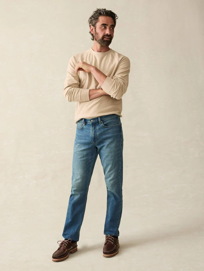 Stretch Terry Indigo 5-Pocket Pant - Indigo Ocean Wash