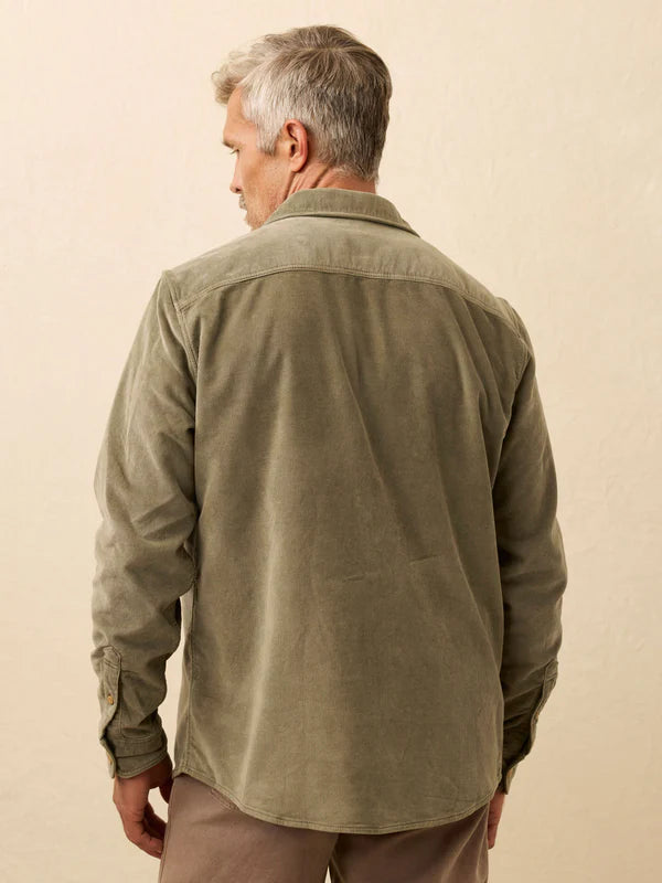 Stretch Terry Corduroy Workshirt- Light Pine