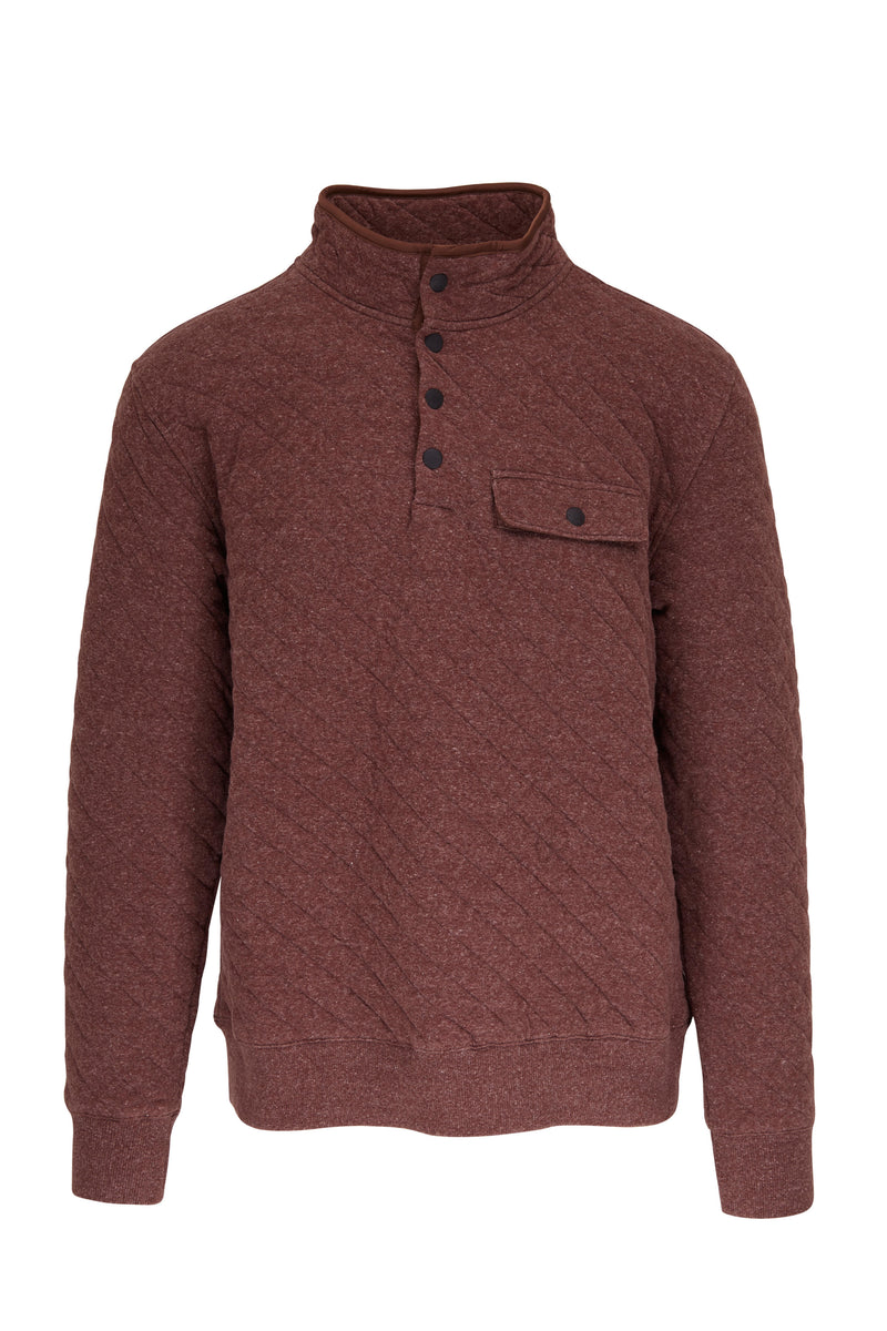 Epic Quilted Fleece Pullover Burgundy Lone Star Dry Goods
