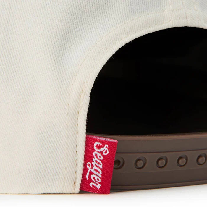 Rodeo Snapback- Cream/Brown