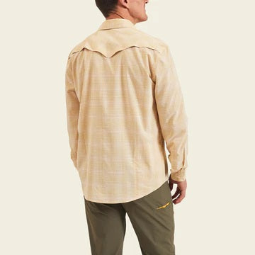 H Bar B Tech Long Sleeve- Eason Plaid- Pistachio