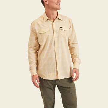 H Bar B Tech Long Sleeve- Eason Plaid- Pistachio