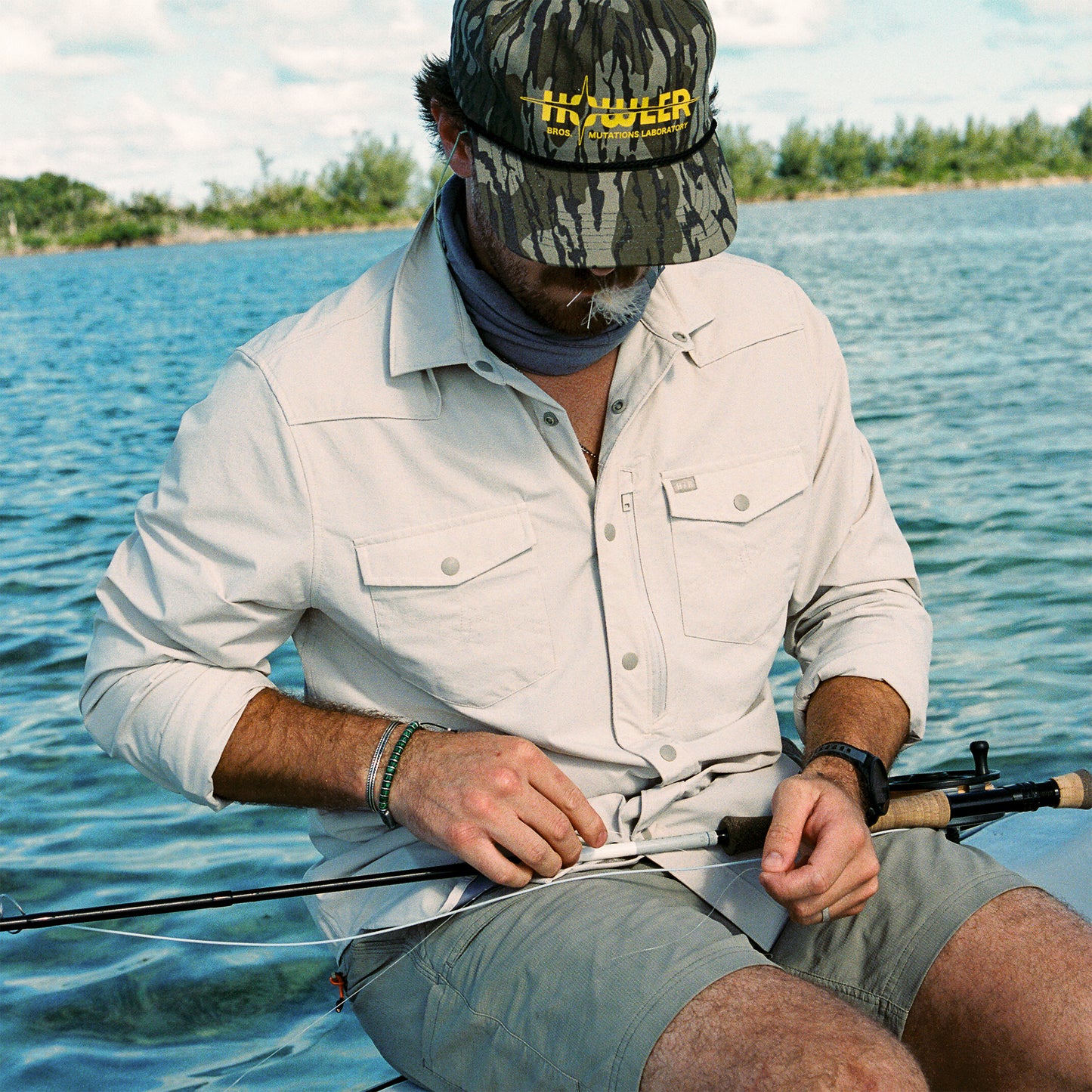 Emerger Tech Long Sleeve Shirt- Chalk