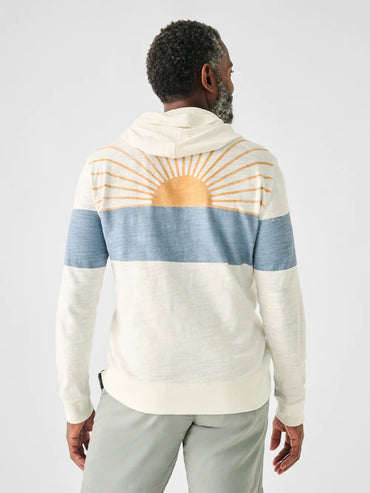 Sunwashed Sunray Slub Hoodie- Ocean Sunrise