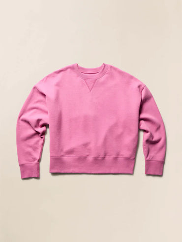 Women's High Standard Fleece Vintage Crew - Ibis Rose