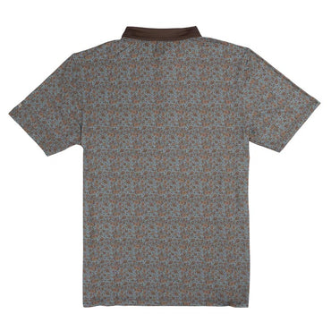 High Noon Performance Polo- Wildrose Paisley/Sky Blue